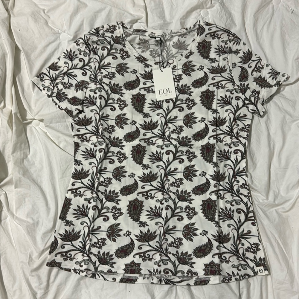 Kerrits EQL organic cotton t-shirt equine paisley